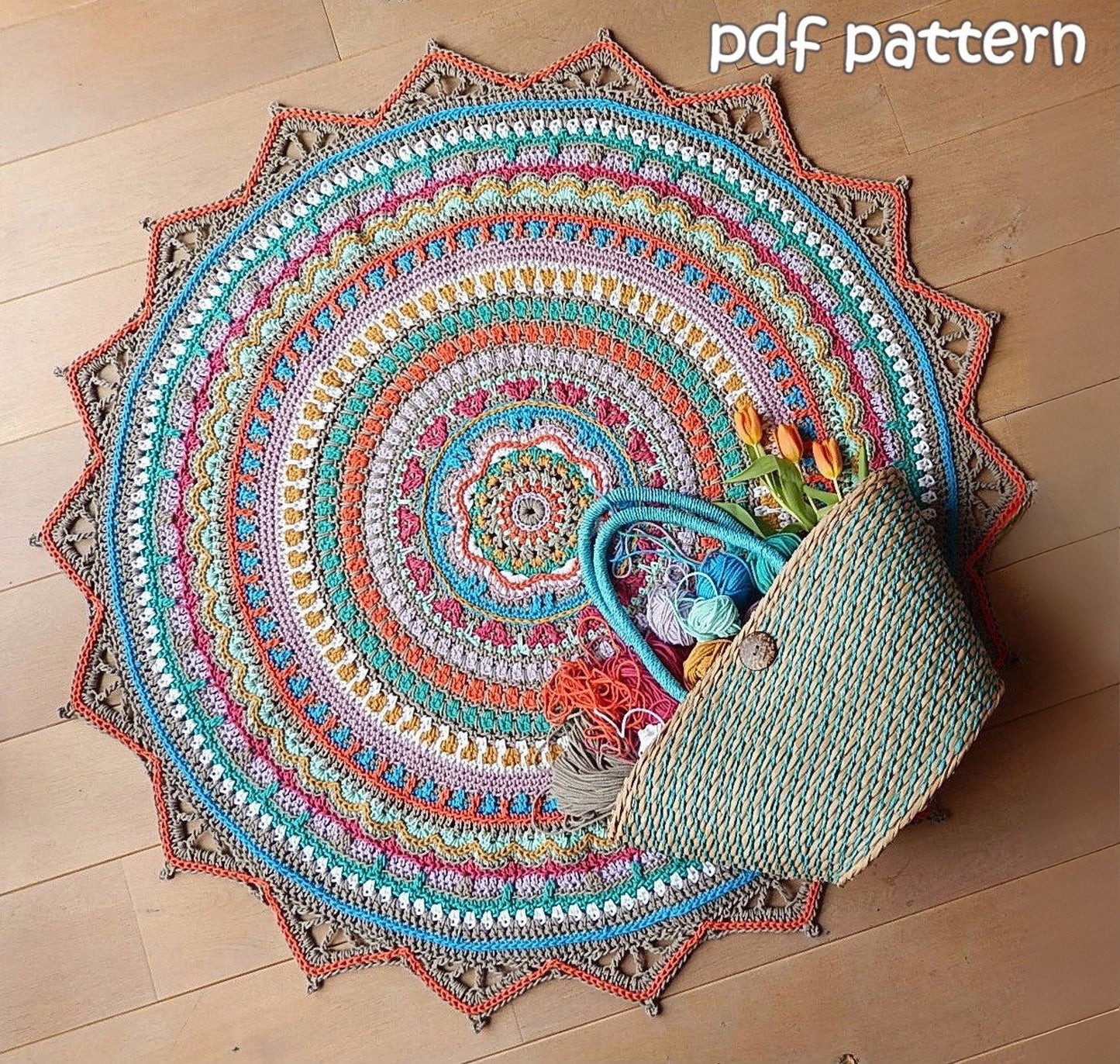 Boho Rug Crochet pattern