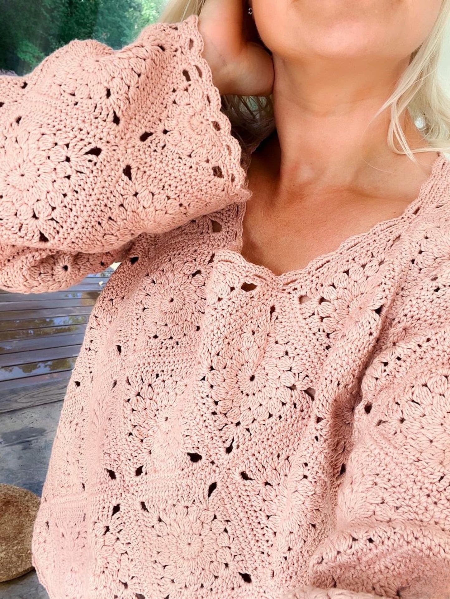 Granny Square Sweater Crochet Pattern