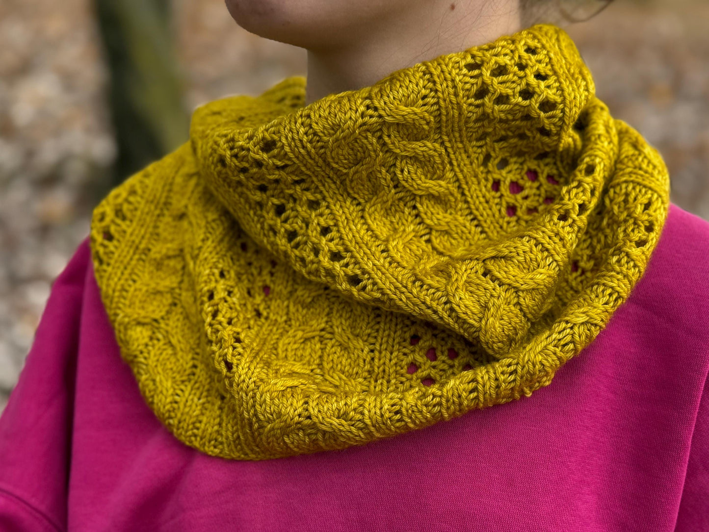Marigold Twist Cowl Knitting Pattern