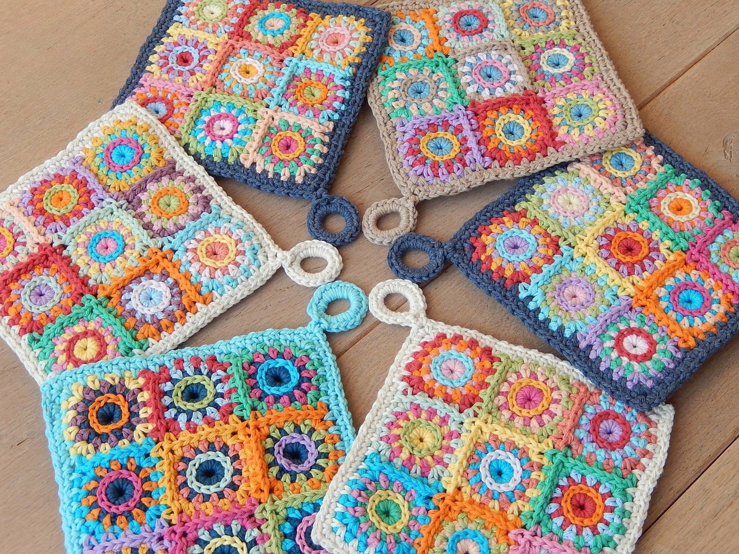 POTHOLDER SQUARES Crochet pattern