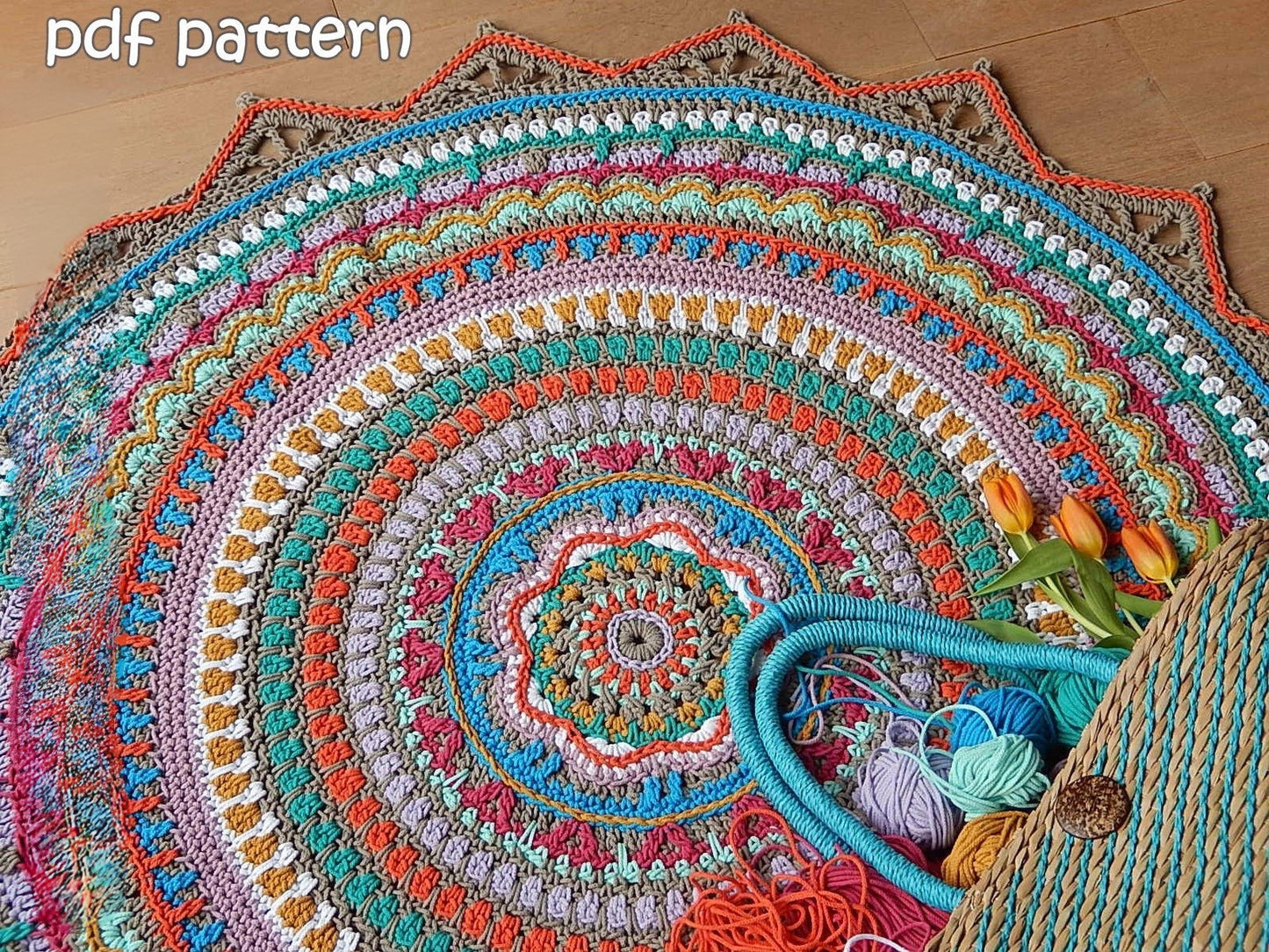 Boho Rug Crochet pattern