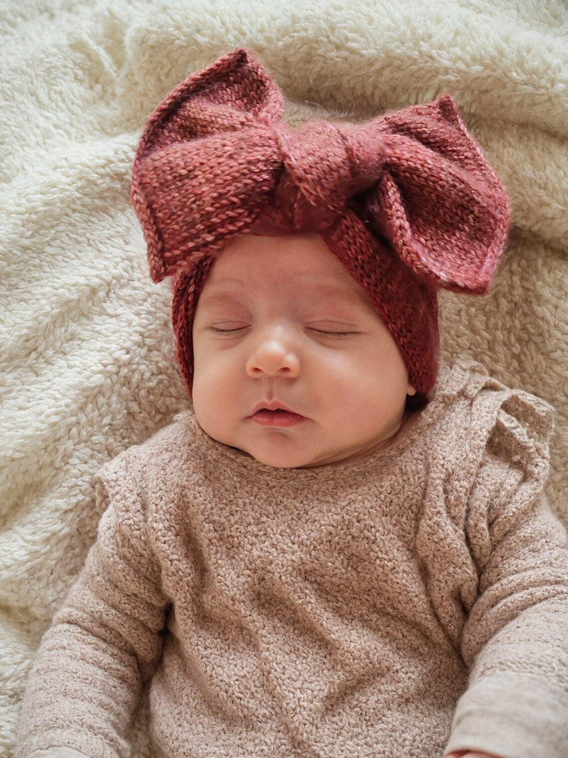 Baby Bow Headband Knitting Pattern