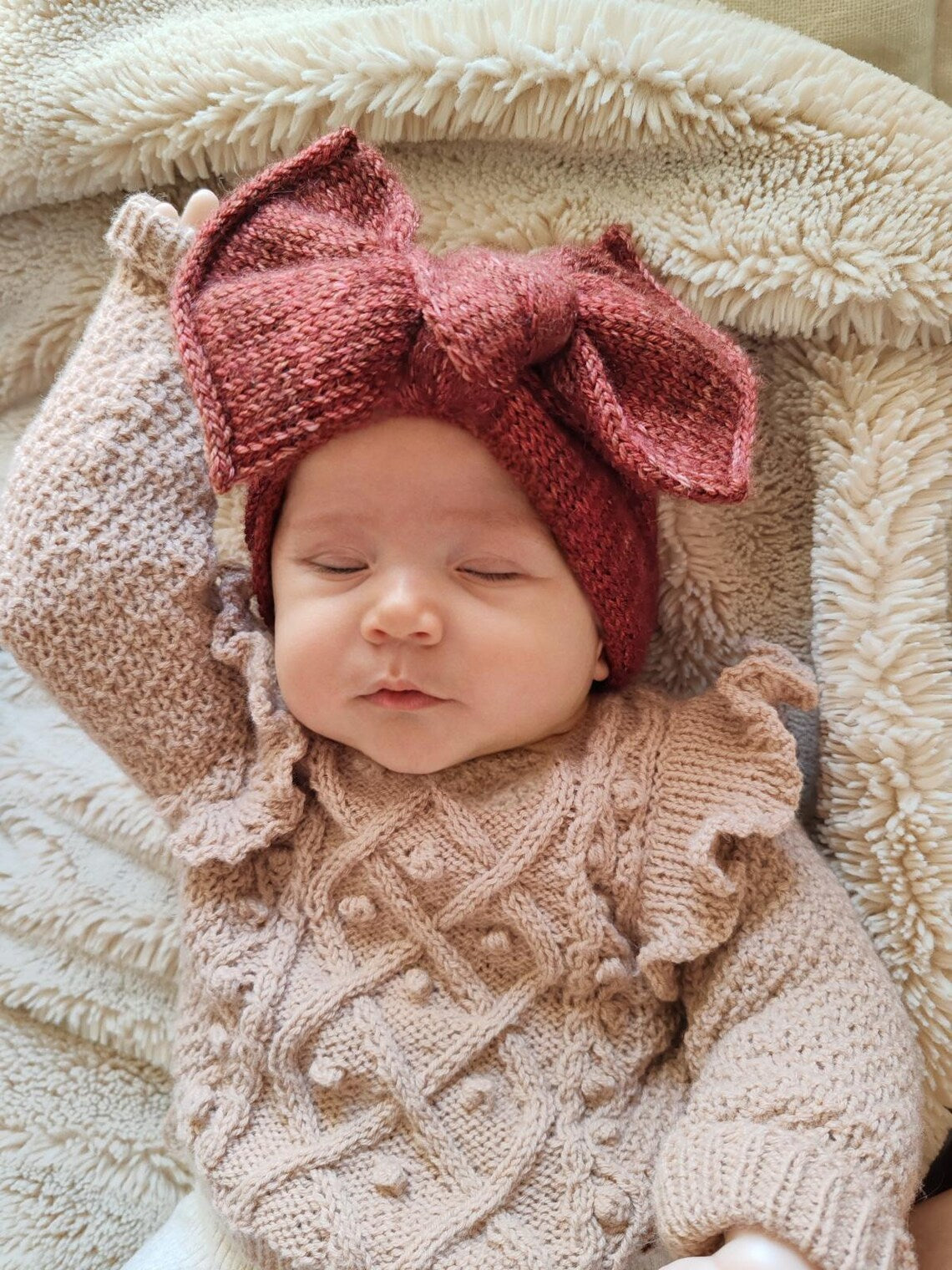 Baby Bow Headband Knitting Pattern