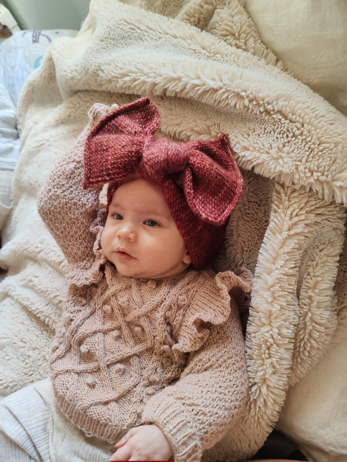 Baby Bow Headband Knitting Pattern