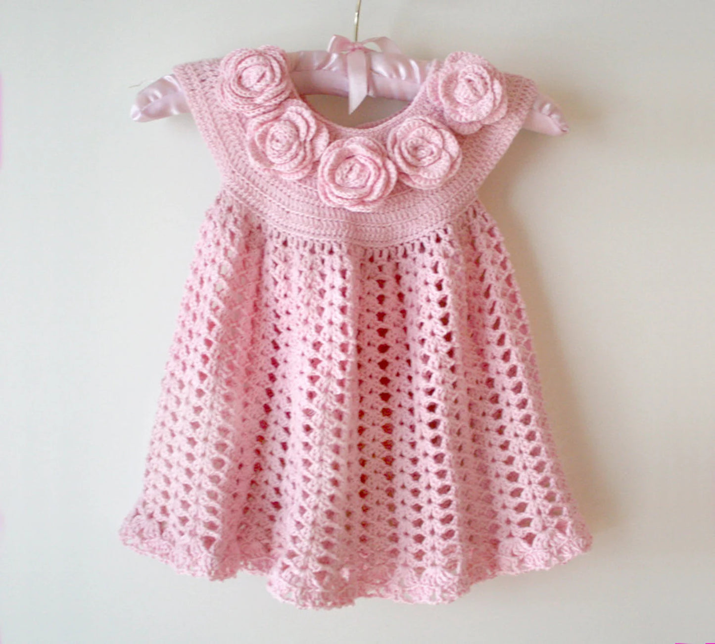 Rose Baby Dress Crochet Pattern