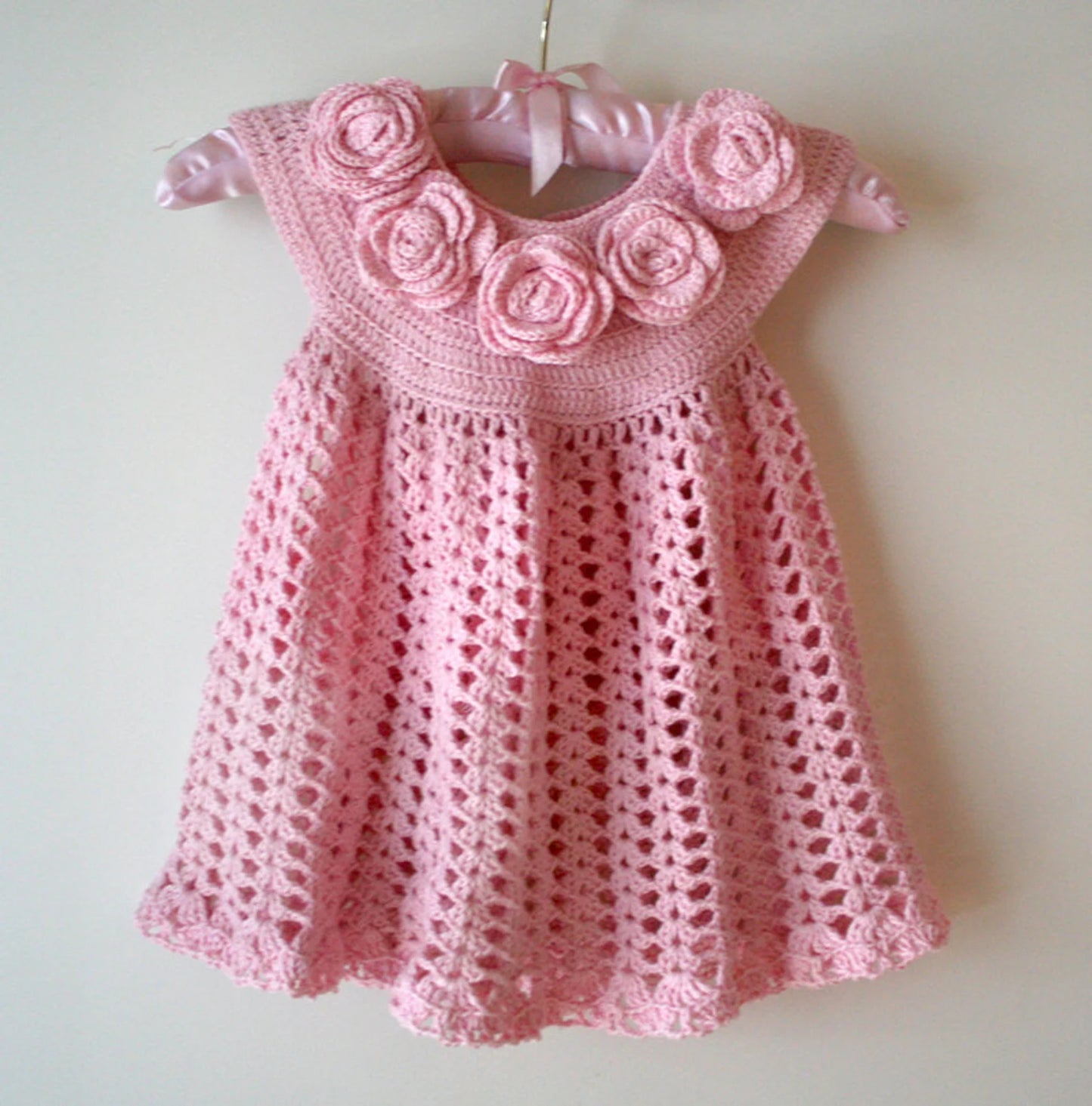 Rose Baby Dress Crochet Pattern