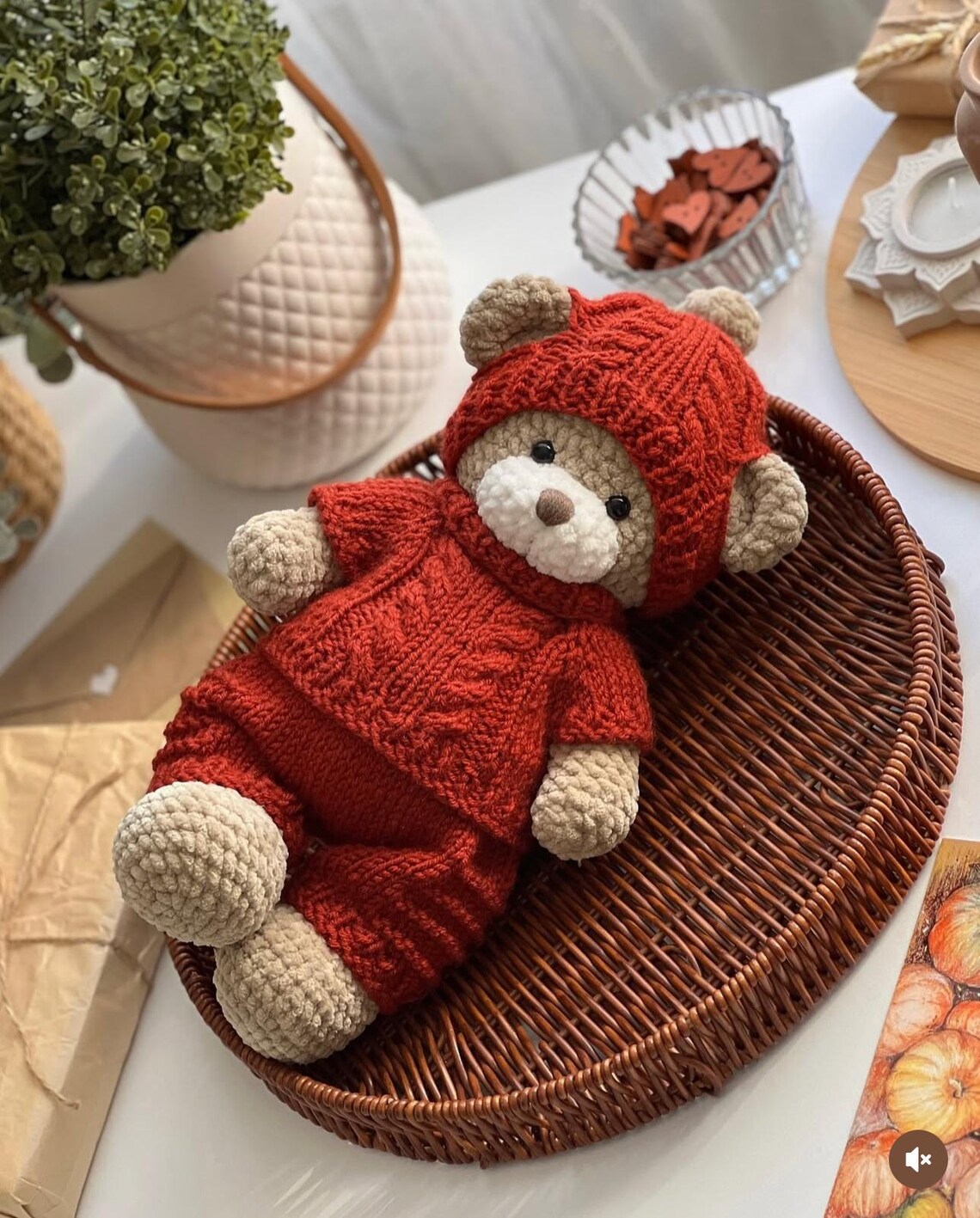 Candy Bear Knitted Clothes Set Pattern