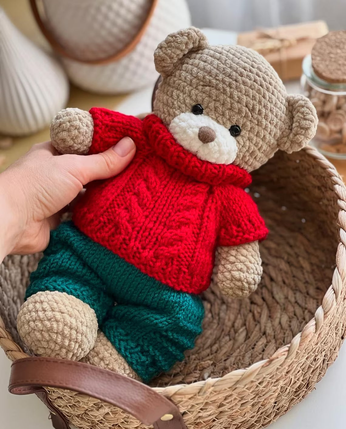 Candy Bear Knitted Clothes Set Pattern