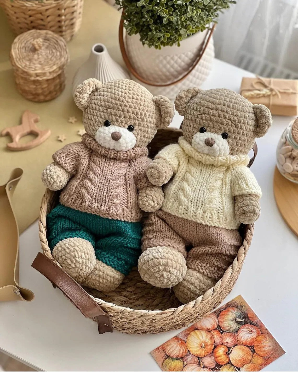 Candy Bear Knitted Clothes Set Pattern