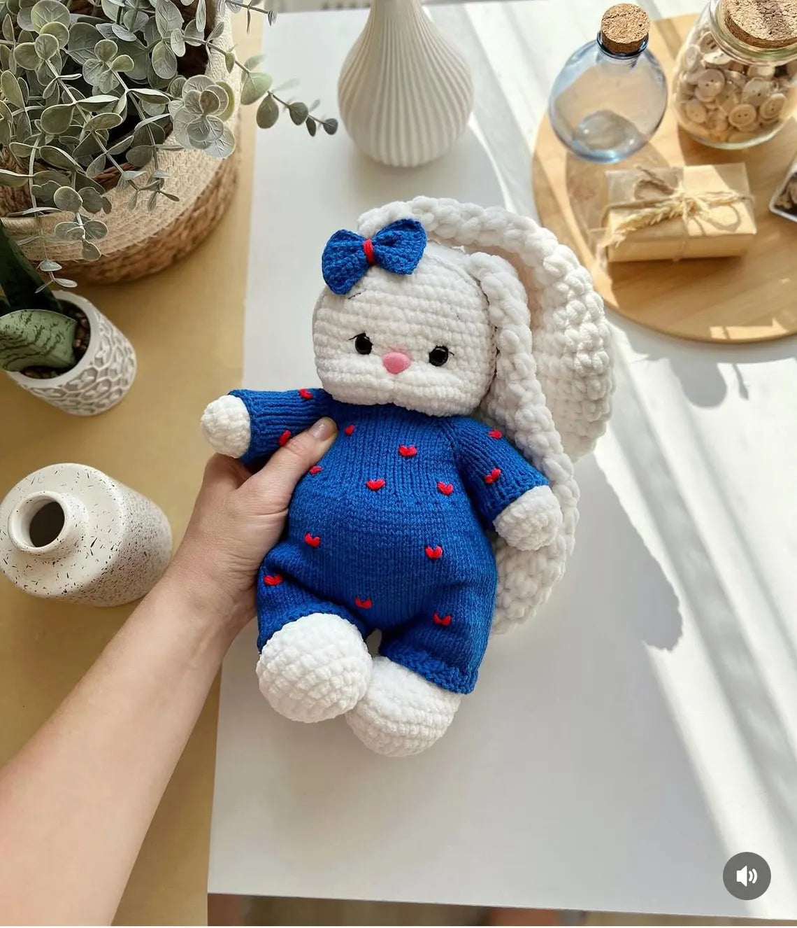 Candy Bunny Doll Clothes Knitting Pattern