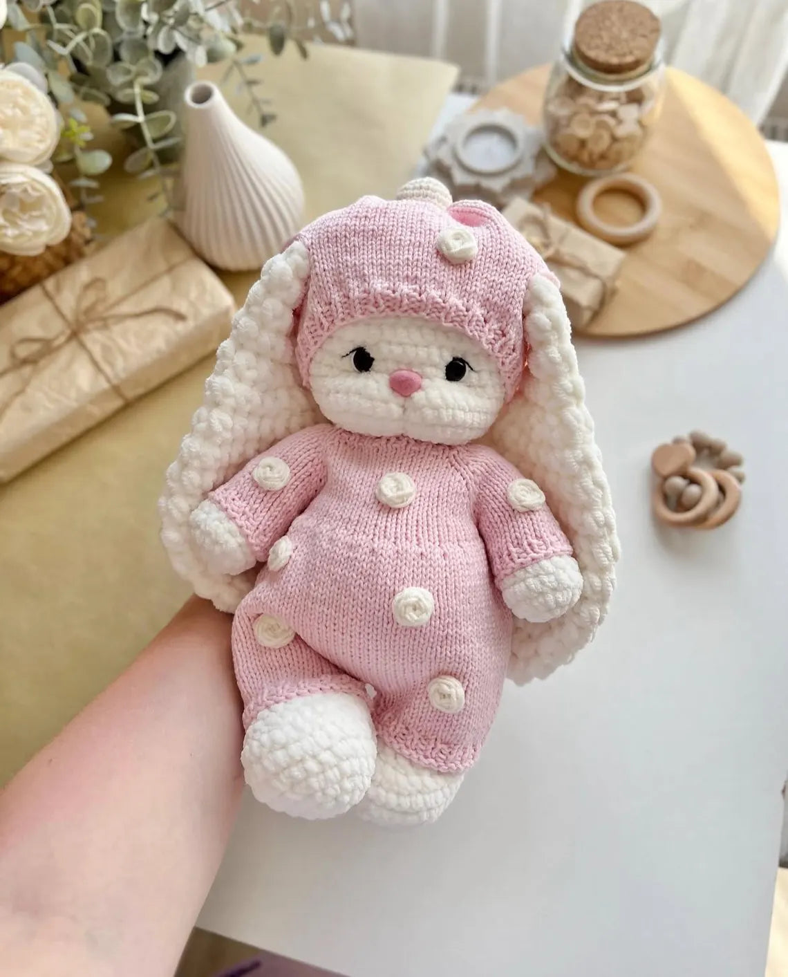 Candy Bunny Doll Clothes Knitting Pattern