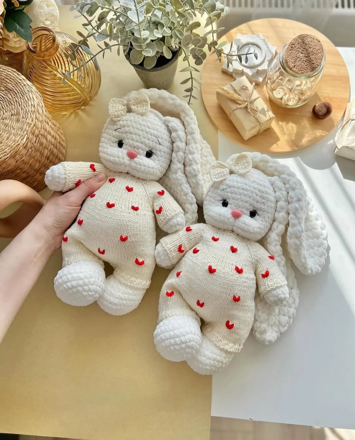 Candy Bunny Doll Clothes Knitting Pattern