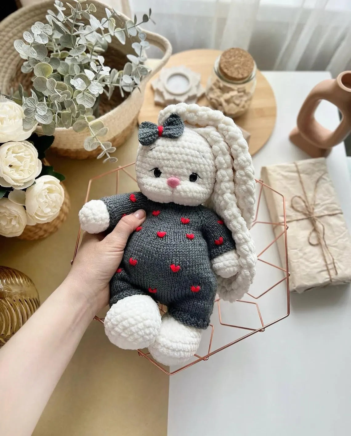 Candy Bunny Doll Clothes Knitting Pattern
