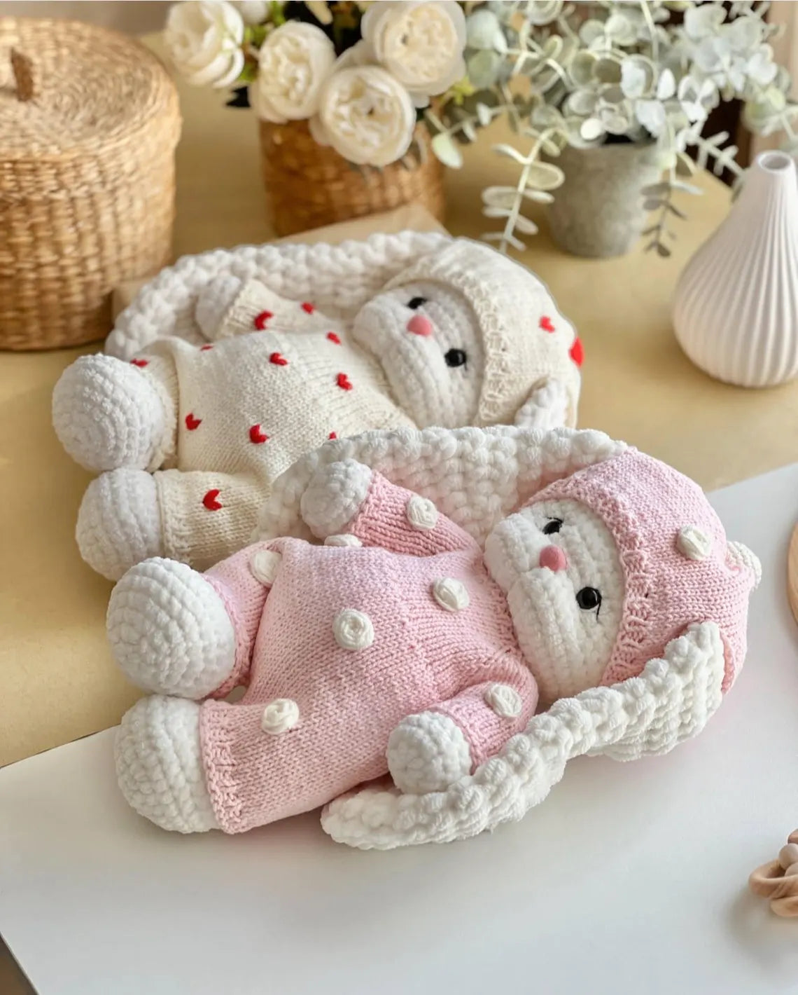 Candy Bunny Doll Clothes Knitting Pattern