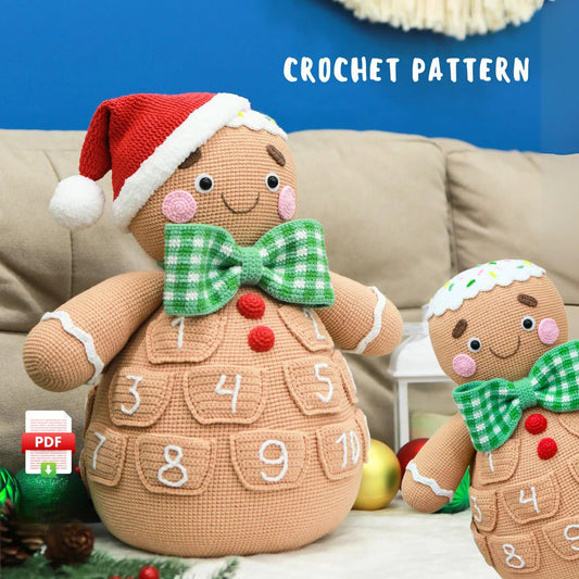 Gingerbread Man Advent Calendar Crochet Pattern