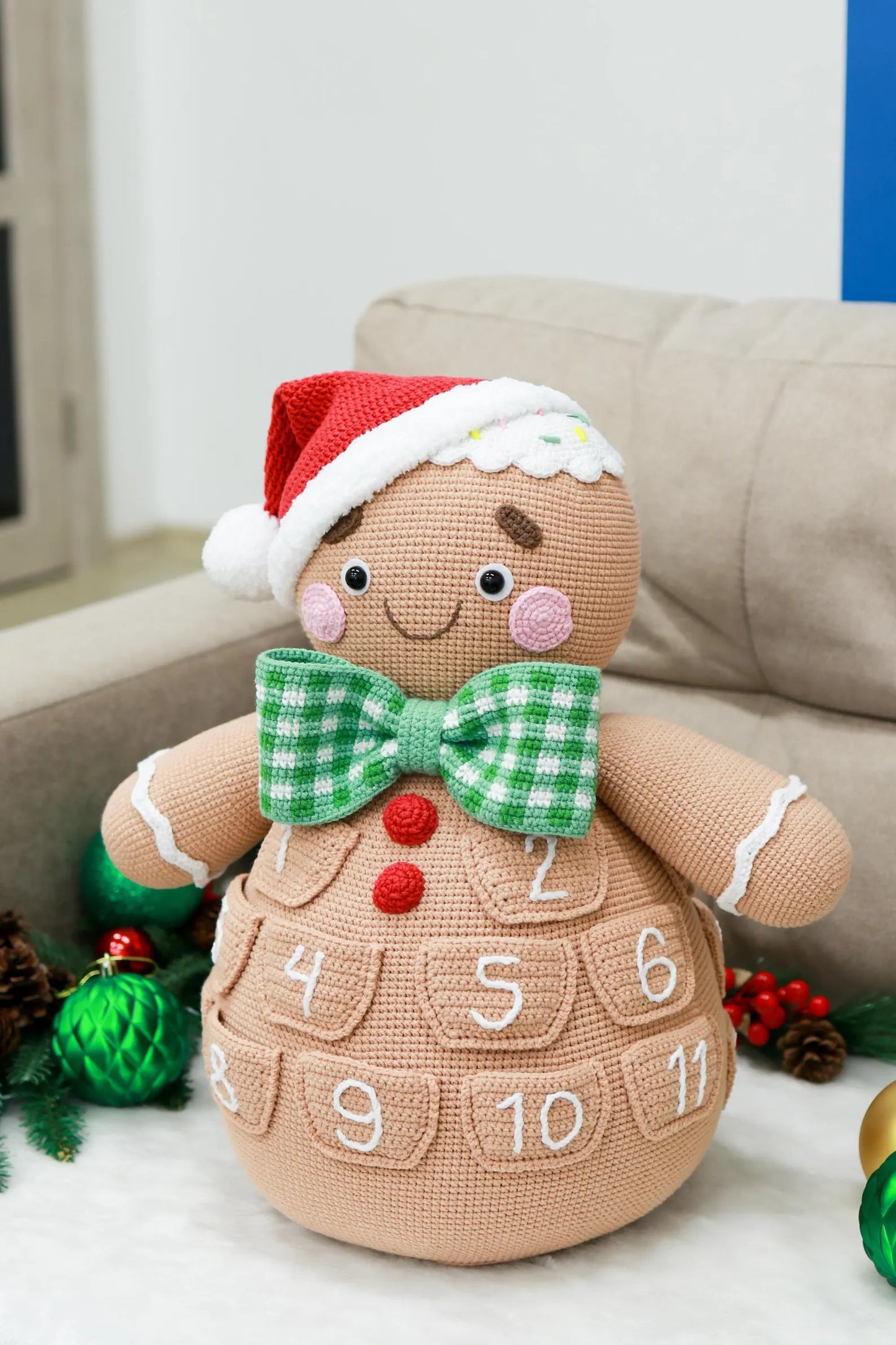 Gingerbread Man Advent Calendar Crochet Pattern