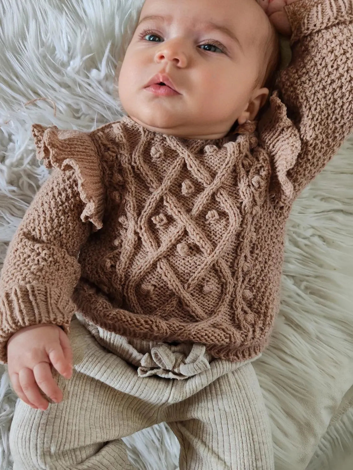 Lily Baby Girl Sweater Knitting Pattern
