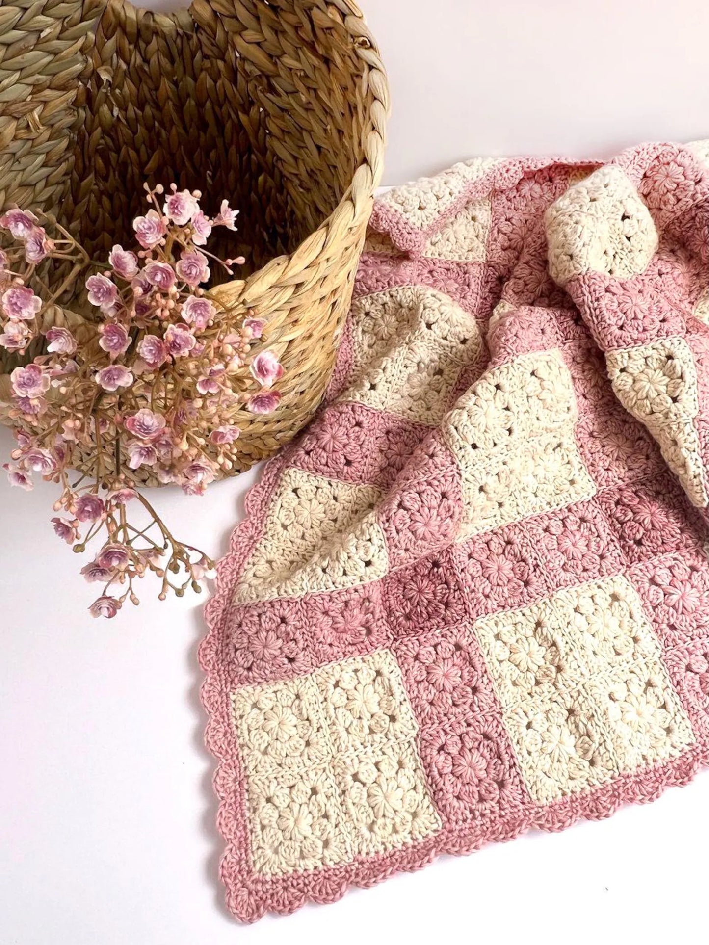 Heirloom Bloom Baby Blanket Crochet Pattern
