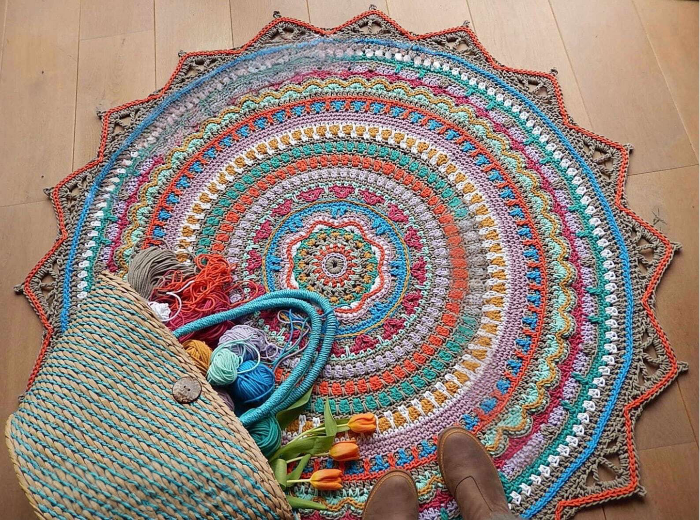 Boho Rug Crochet pattern