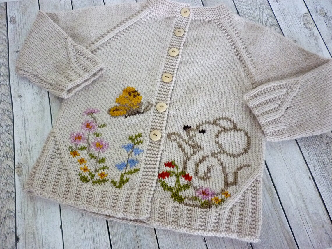 Whimsical Baby Cardigan Knitting Pattern
