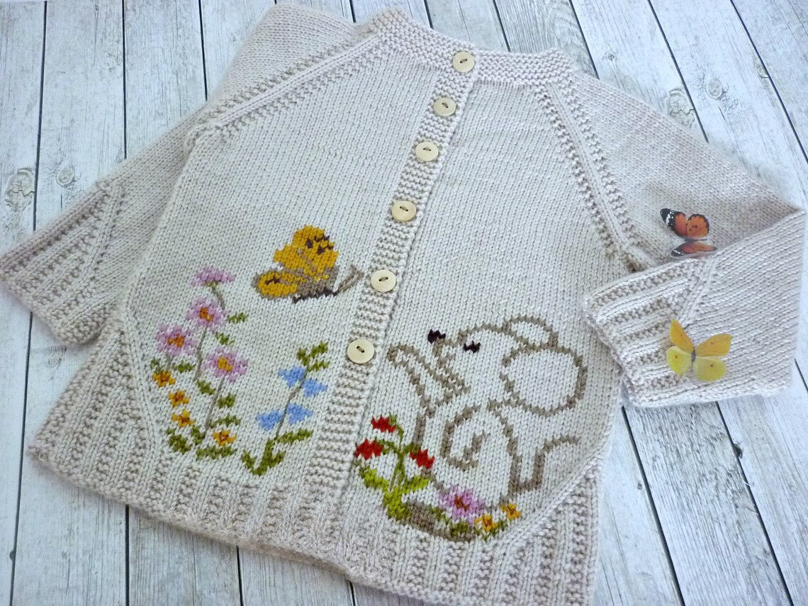 Whimsical Baby Cardigan Knitting Pattern