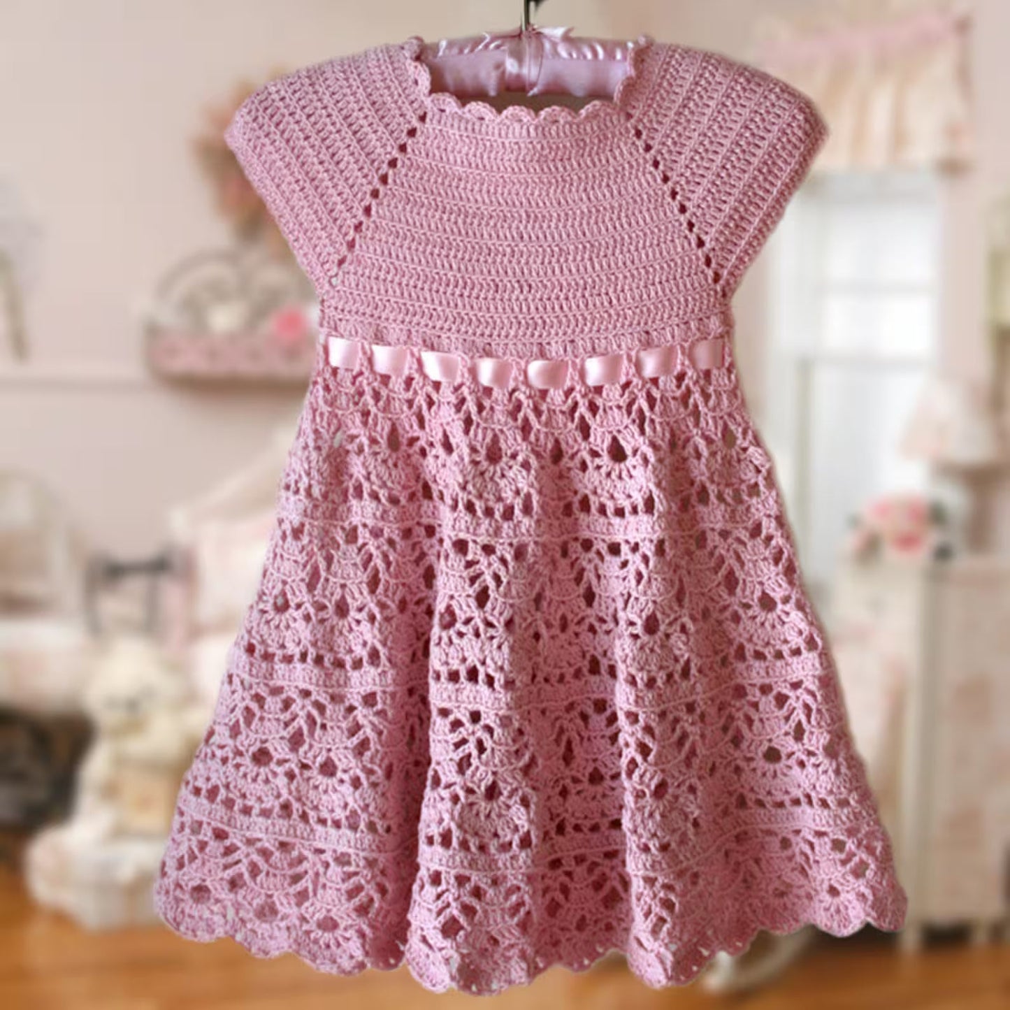 Pink Lace Dress Crochet Pattern