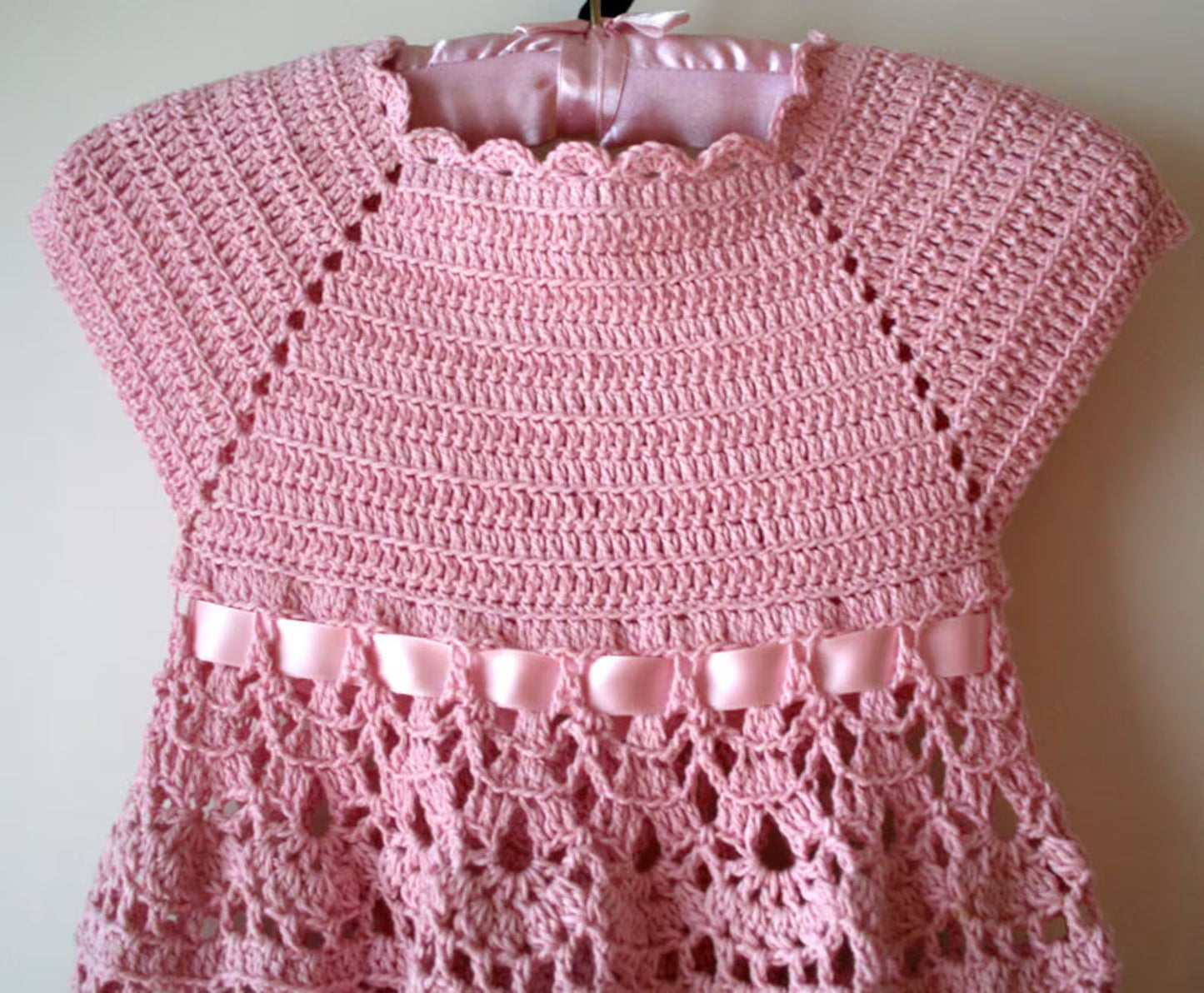 Pink Lace Dress Crochet Pattern