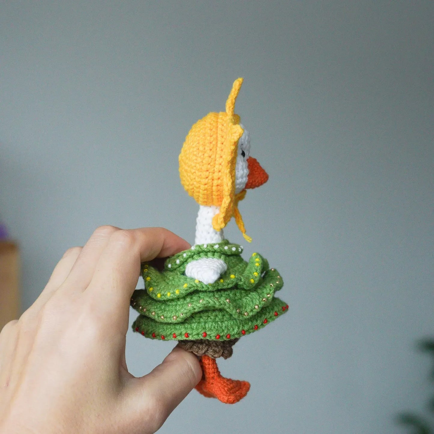 Stuffed Goose With Cute Outfit Crochet Pattern