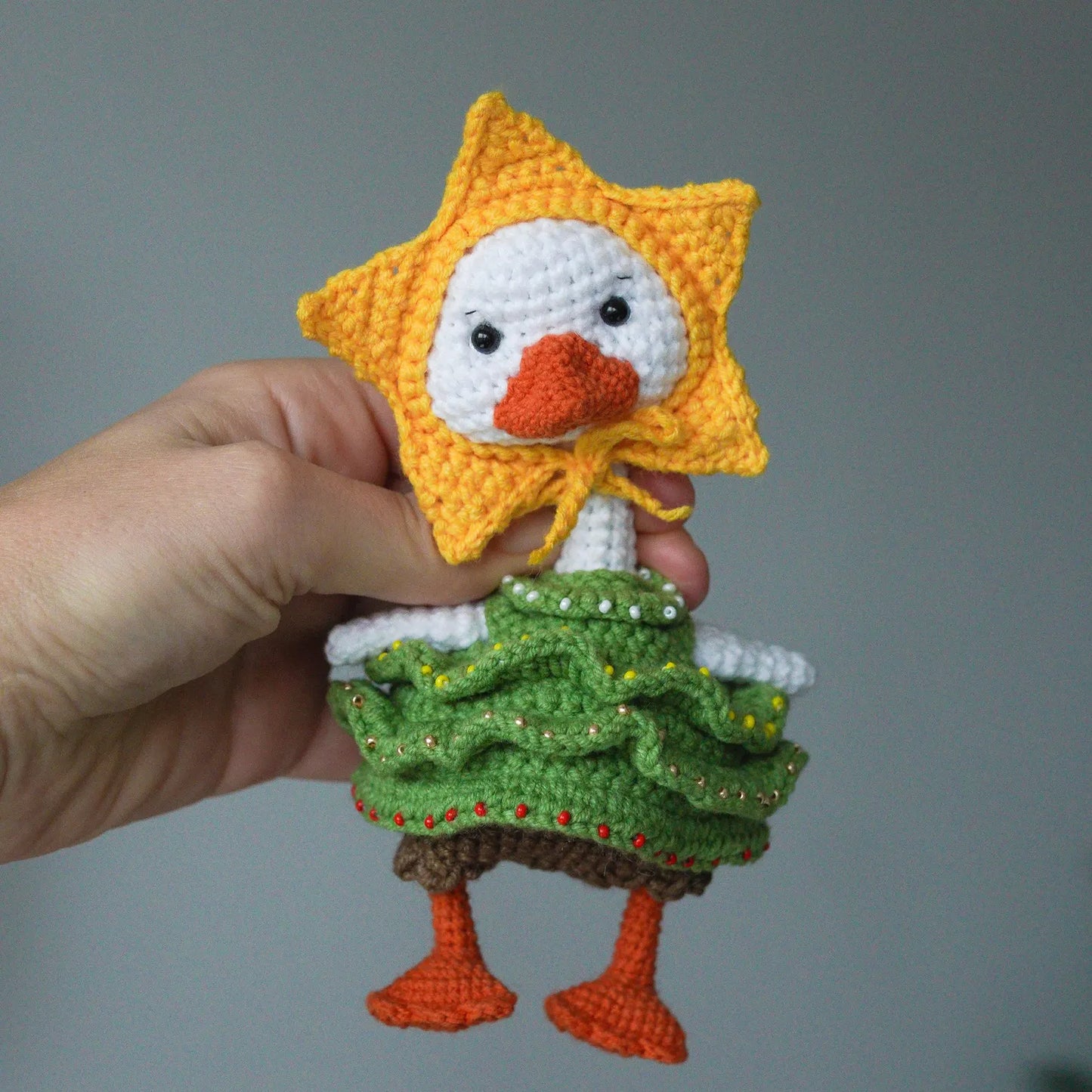 Stuffed Goose With Cute Outfit Crochet Pattern