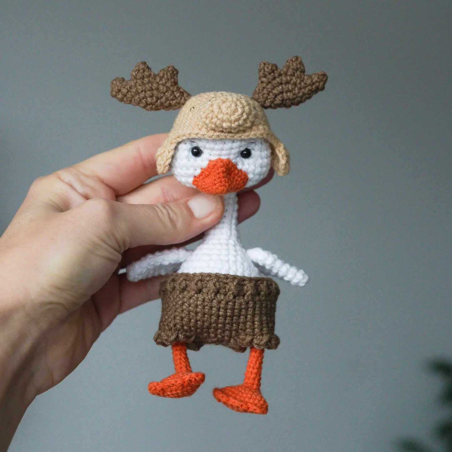 Stuffed Goose With Cute Outfit Crochet Pattern