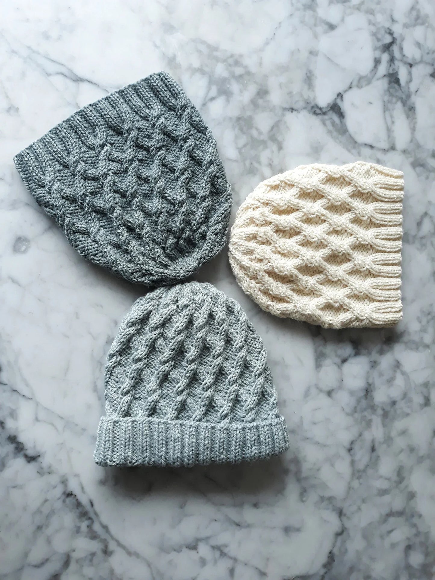 Salthill Aran Cable Beanie Knitting Pattern