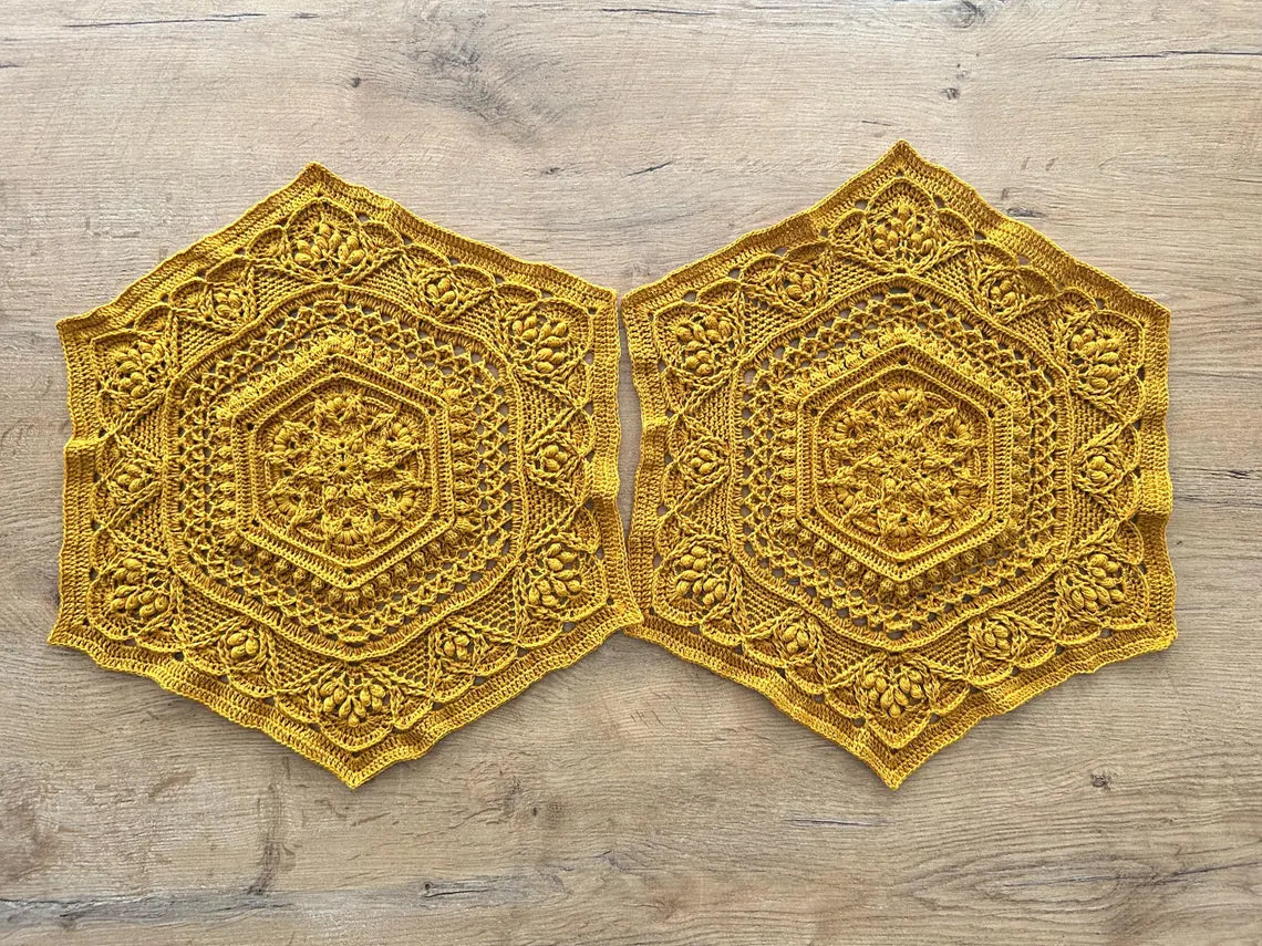 Lace Hexagon Shawl Crochet Pattern