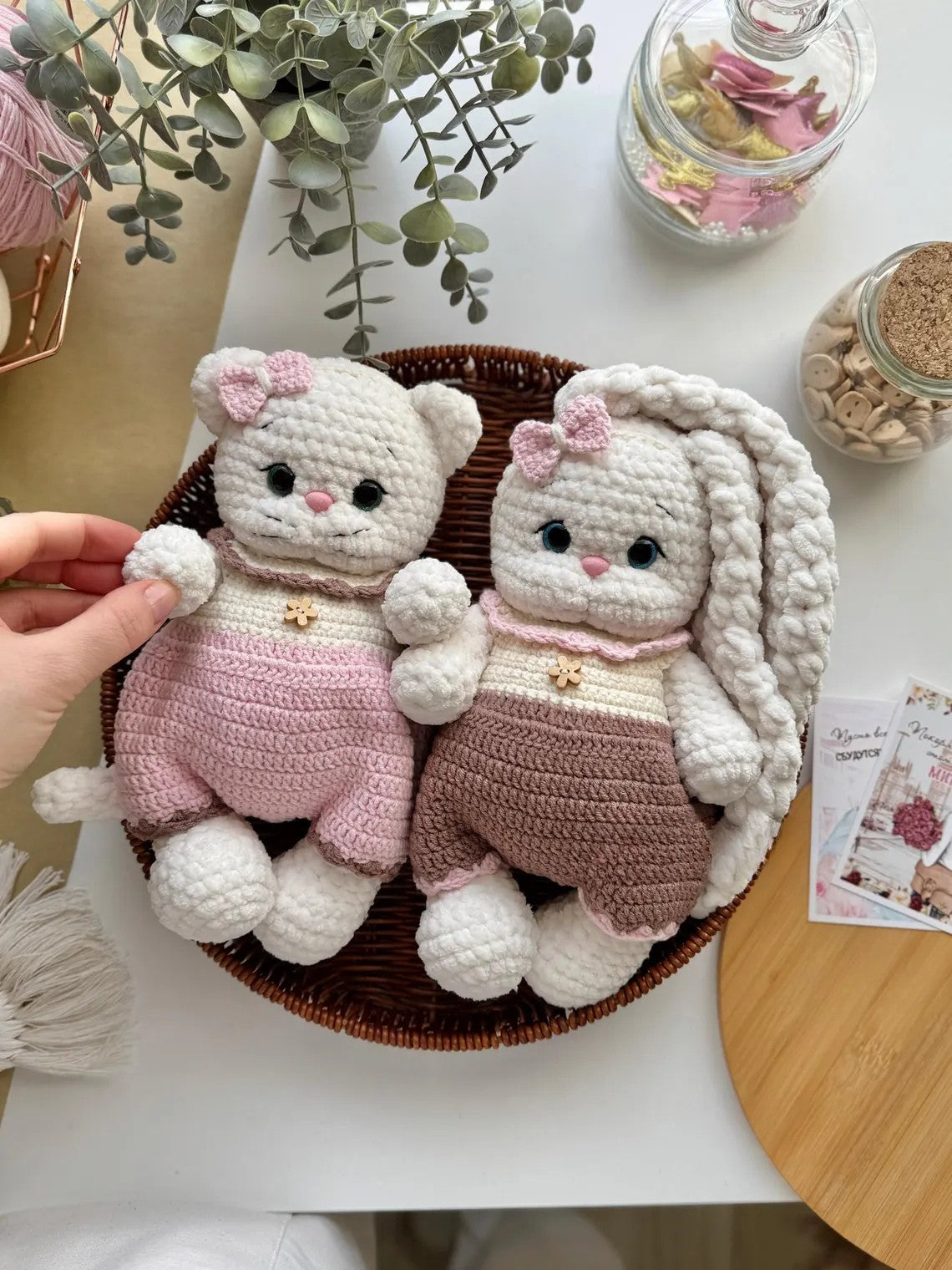 Plush Bunny & Cat Crochet Pattern