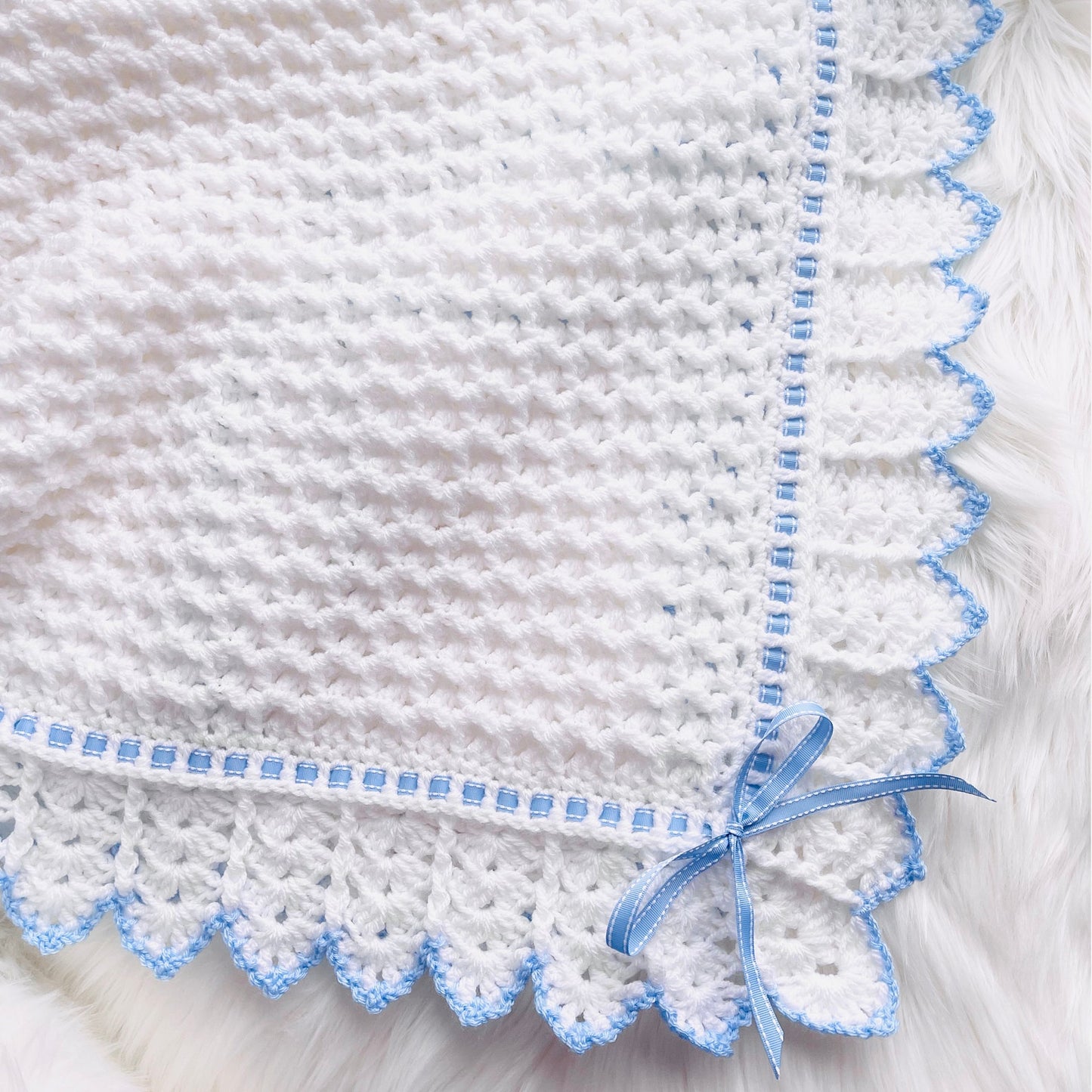 Beautiful Snowdrop Baby Blanket Crochet Pattern