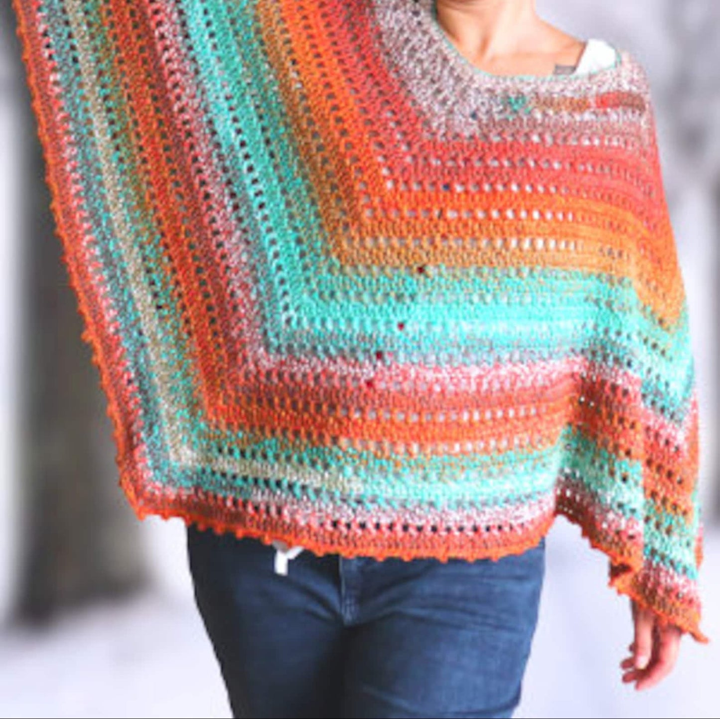 Easiest Poncho Crochet Pattern