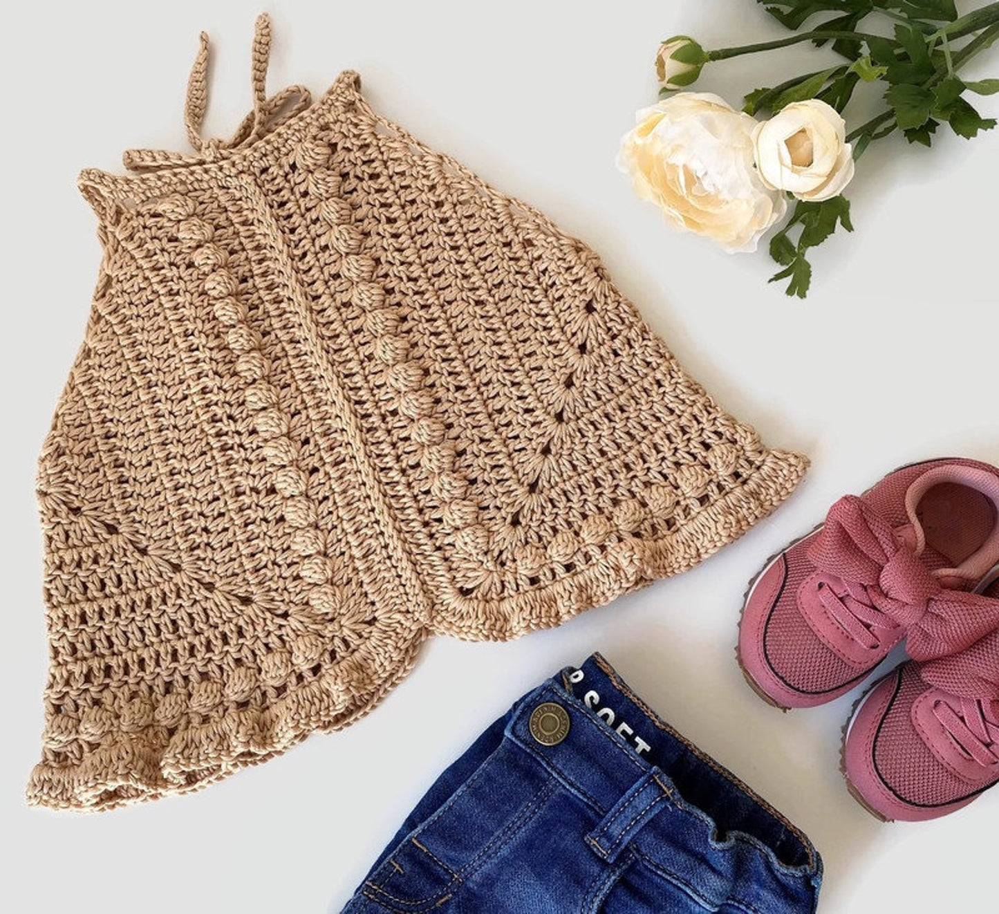 Liv Granny Square Top Child Crochet Baby