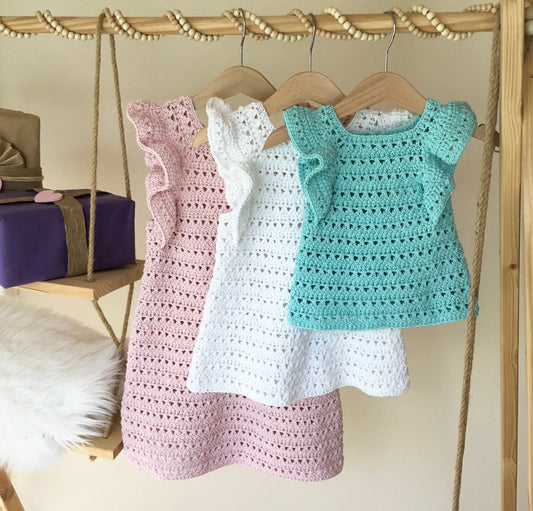 Mia Baby Girl Frill Dress Crochet Pattern