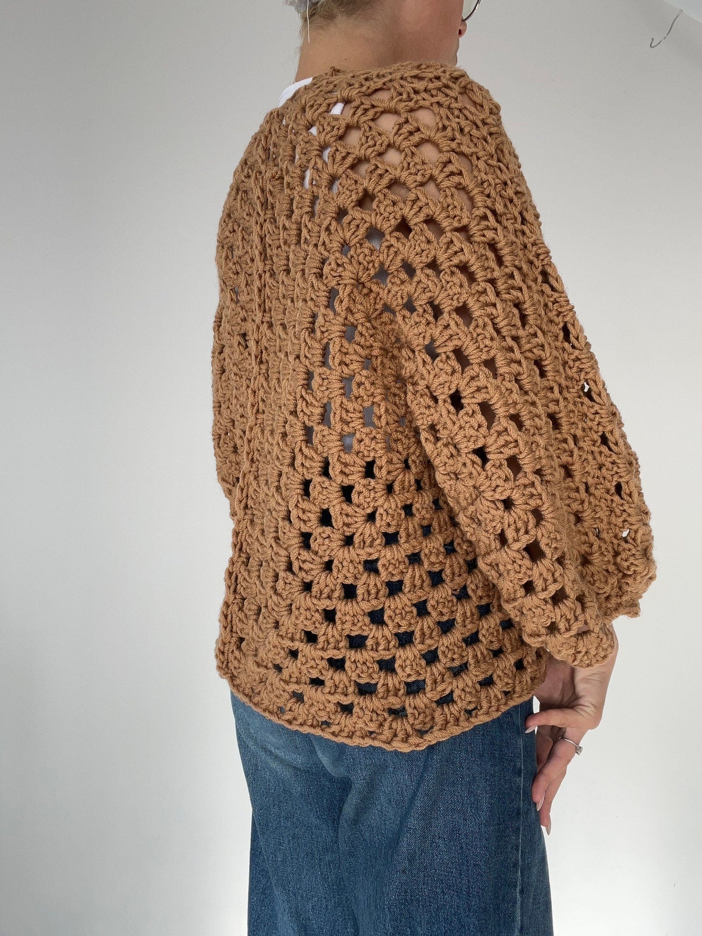 Classic Granny Hexagon Cardigan Crochet Pattern