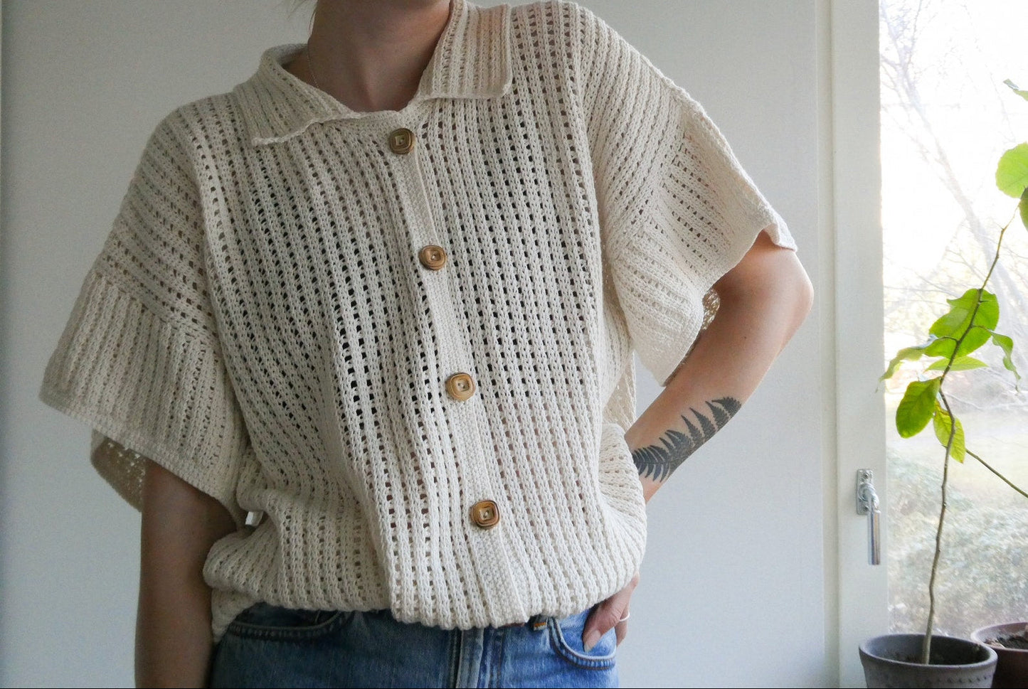 Jebel Button Up Crochet Pattern