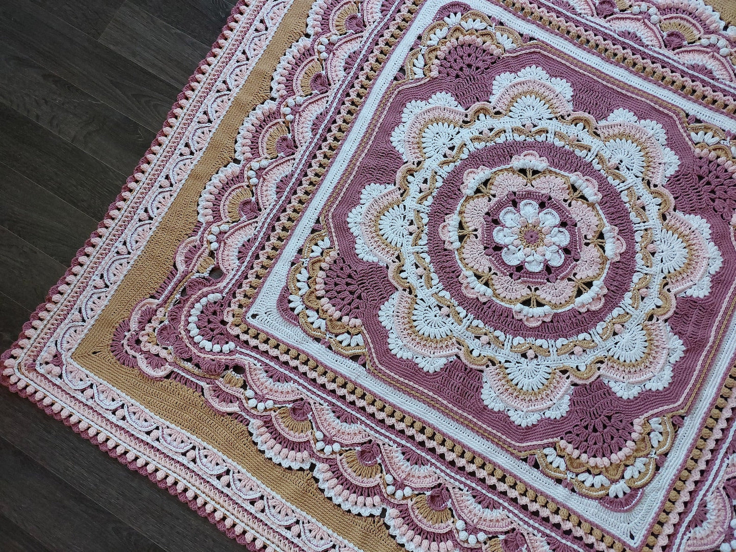 Blooming Joy blanket Crochet Pattern