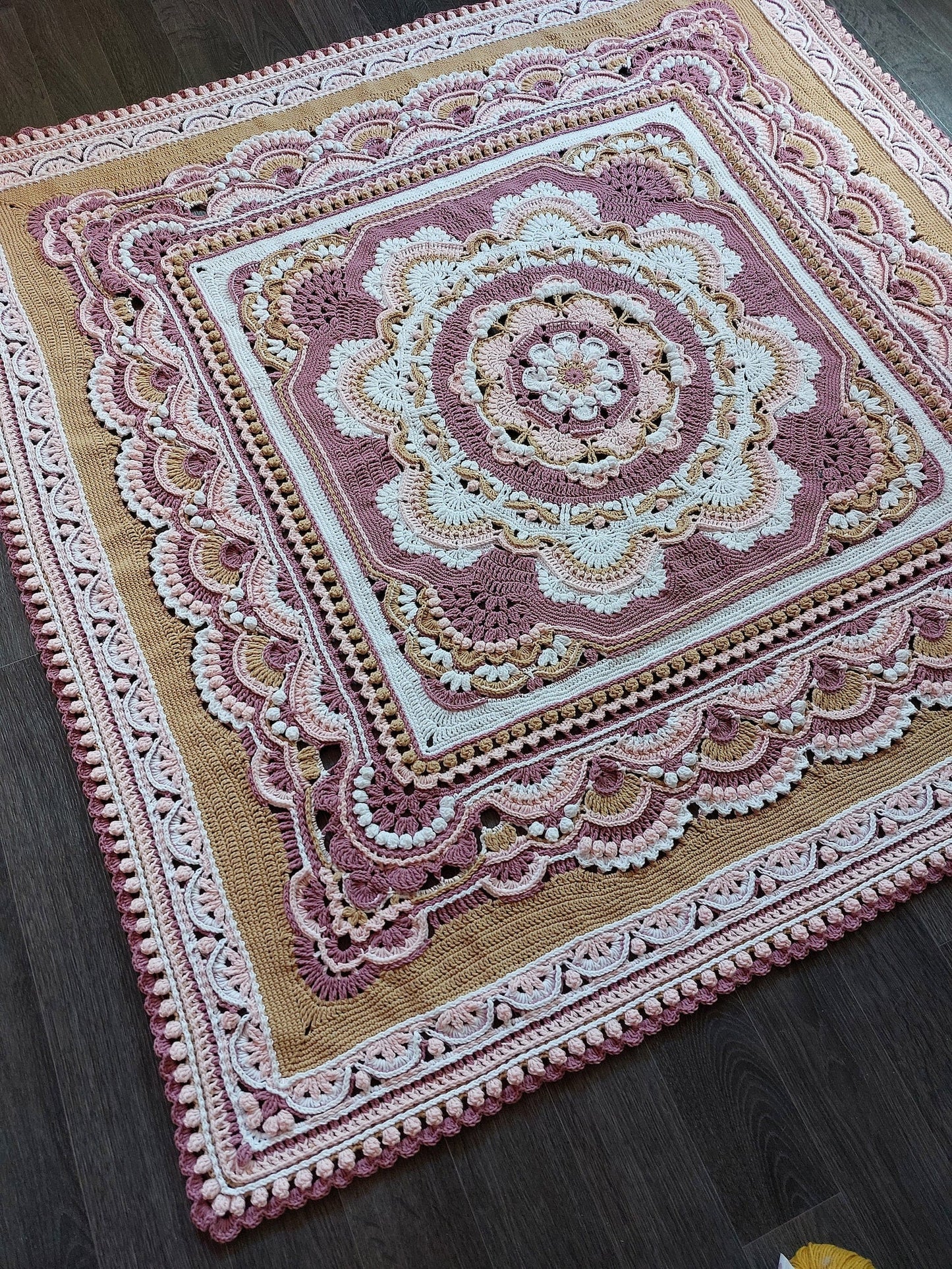 Blooming Joy blanket Crochet Pattern