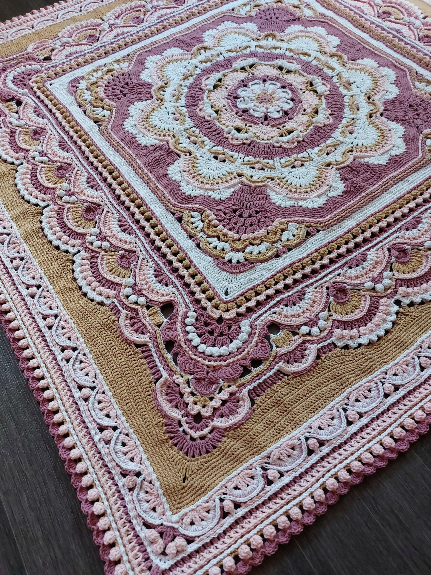 Blooming Joy blanket Crochet Pattern