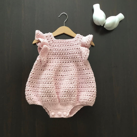 Mia Baby Girl Frill Romper Crochet Pattern