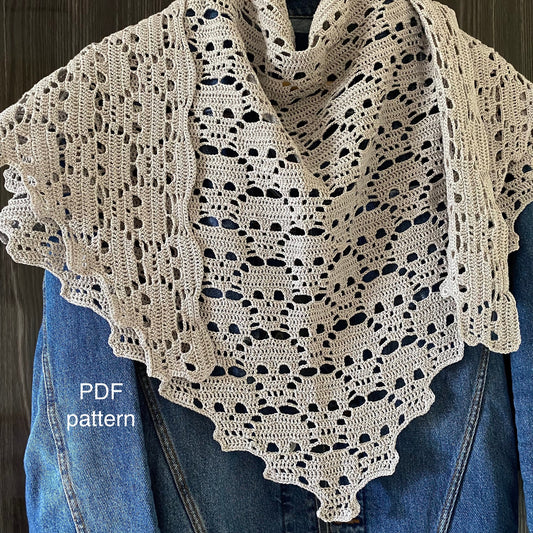 Skull shawl crochet pattern
