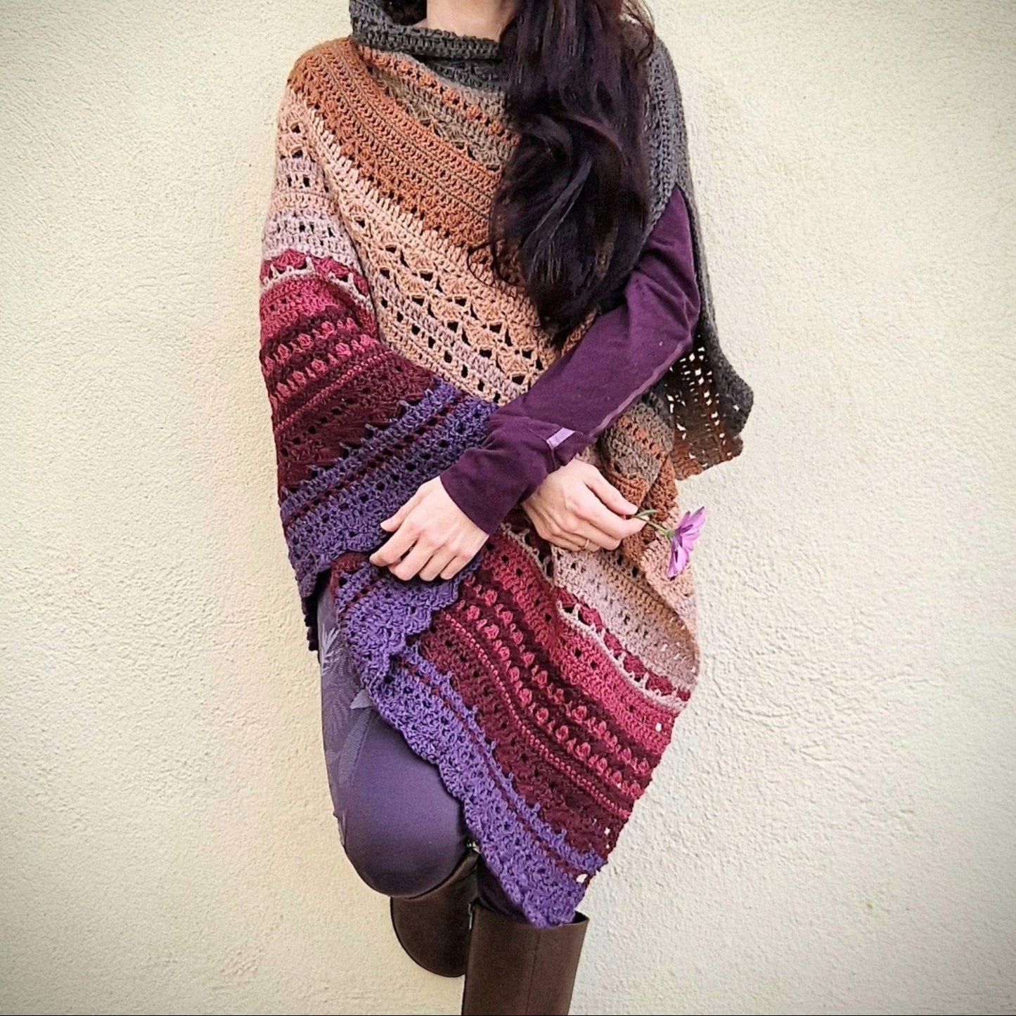 YakButterTea Poncho crochet pattern