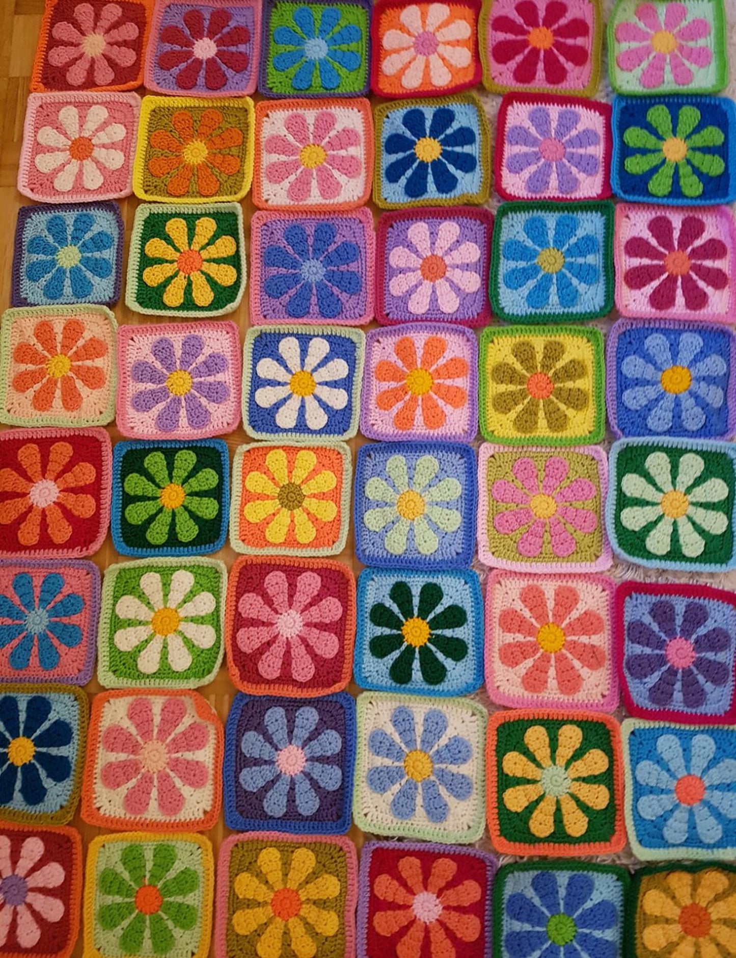 3D Crochet flower Granny Square Pattern