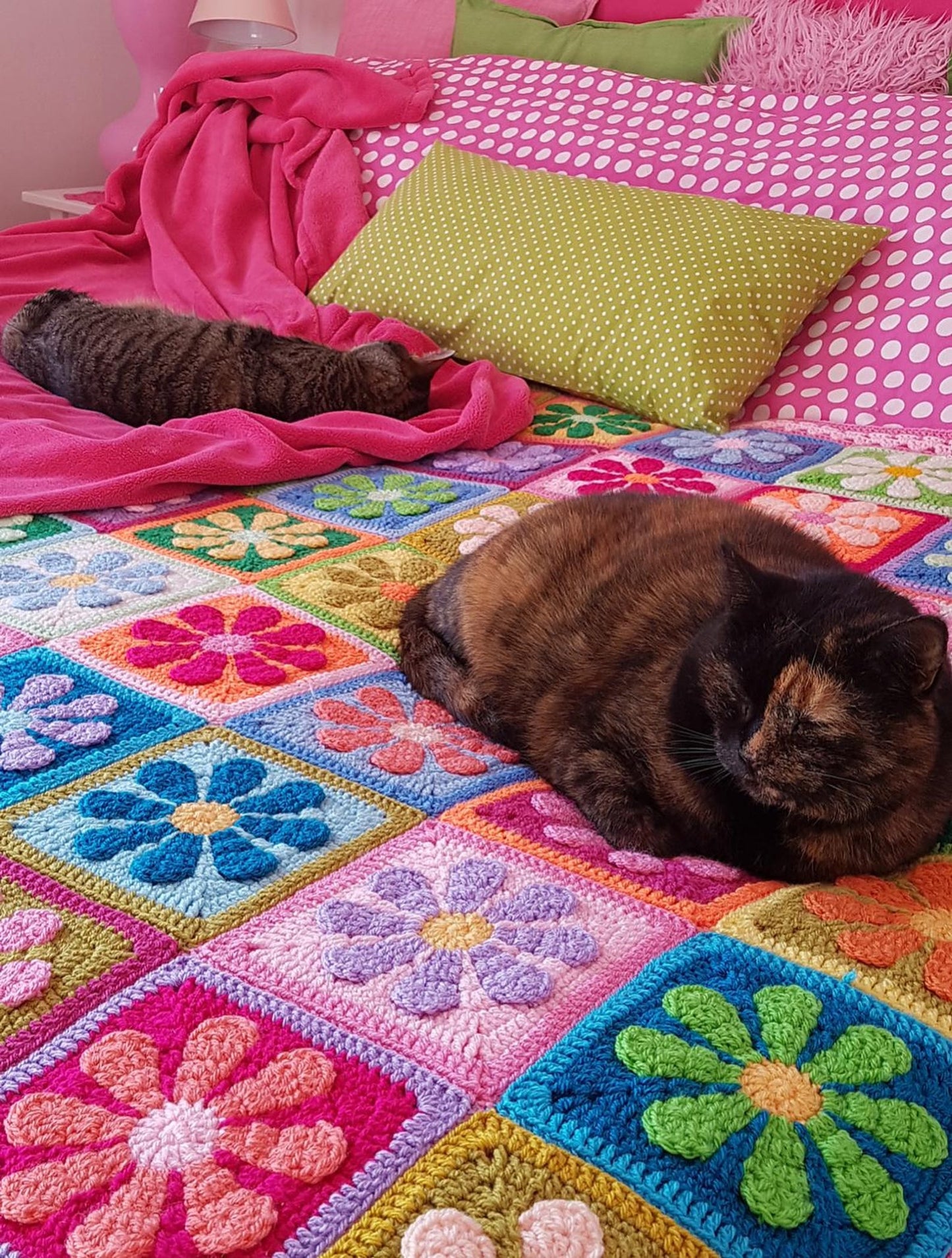 3D Crochet flower Granny Square Pattern