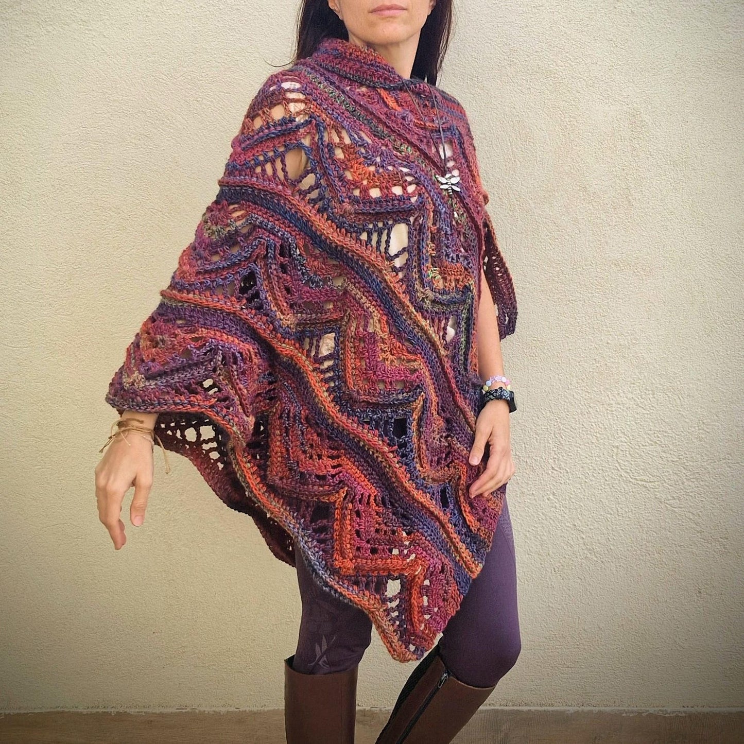 RooibosTea Poncho crochet pattern