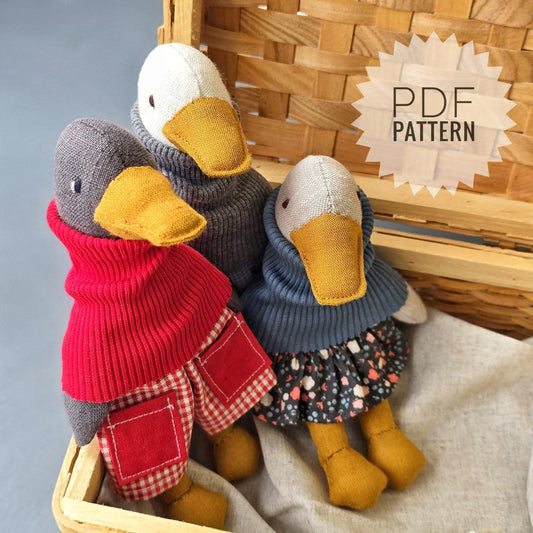 Friendly Geese with Clothes Sewing Pattern