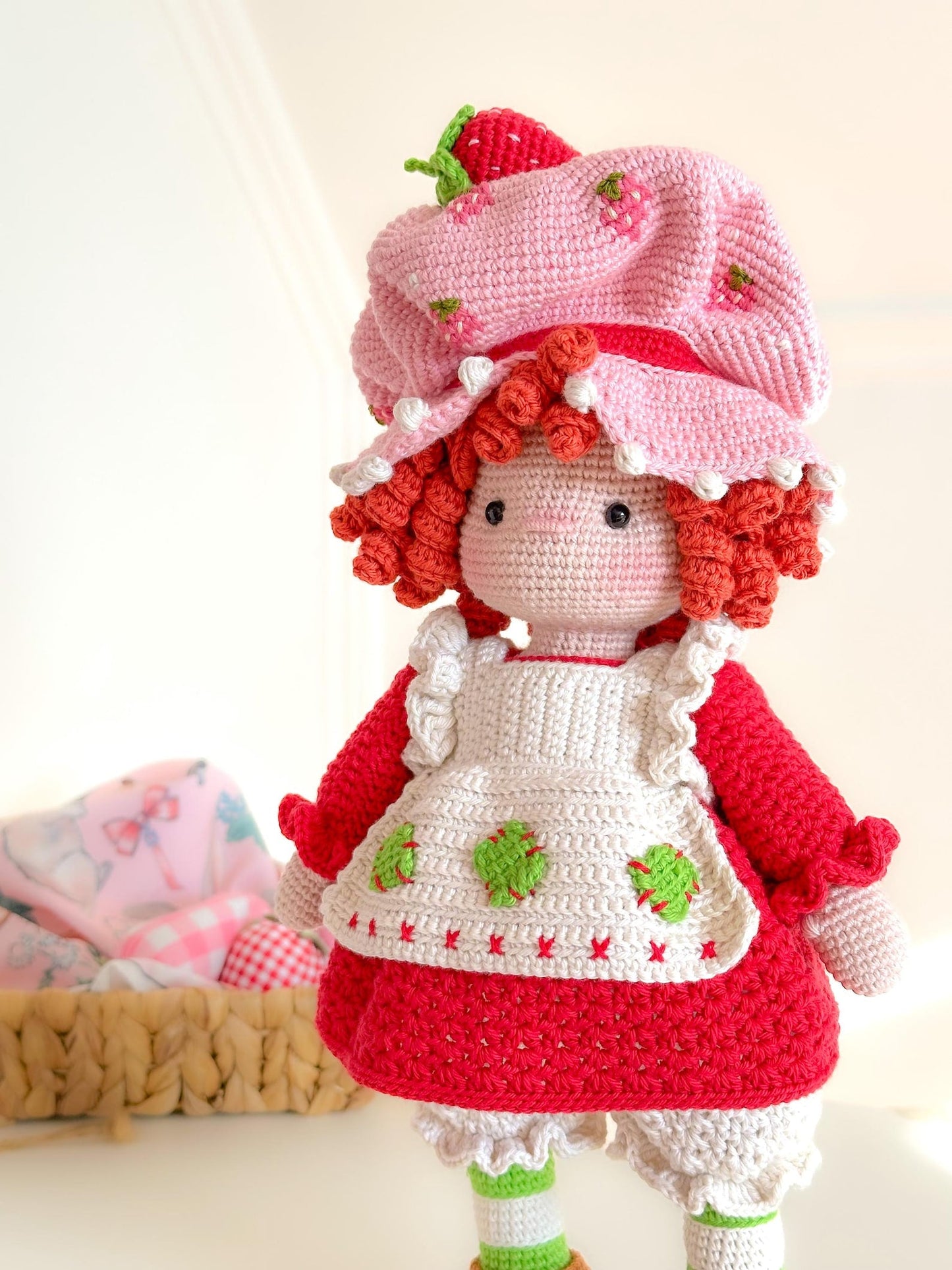 Strawberry Shortcake Amigurumi Doll Crochet Pattern